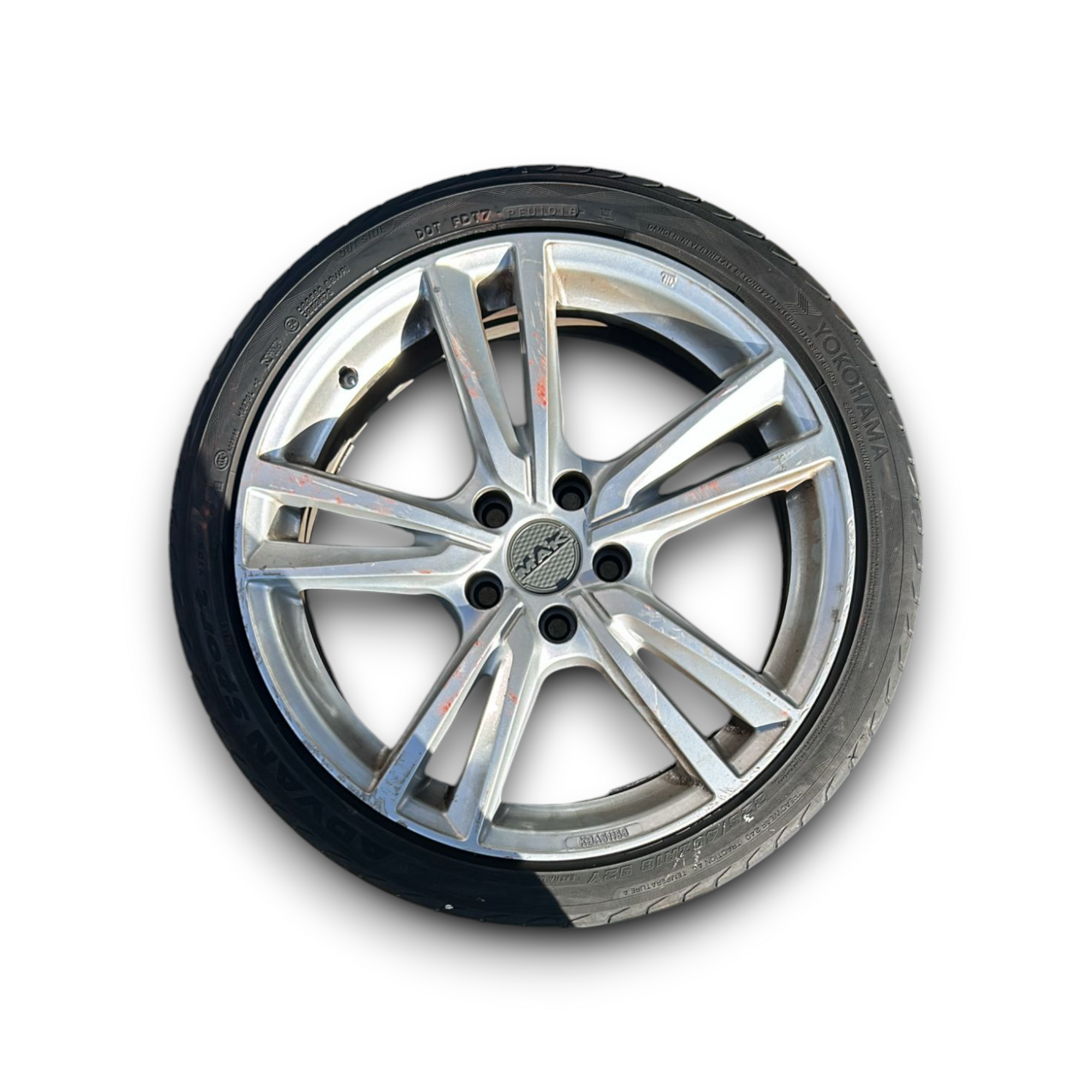 Definir 4 rodas de liga leve (Ícone Mak) Maserati Levante (5 buracos /225/40 R18) (2016> 2024)