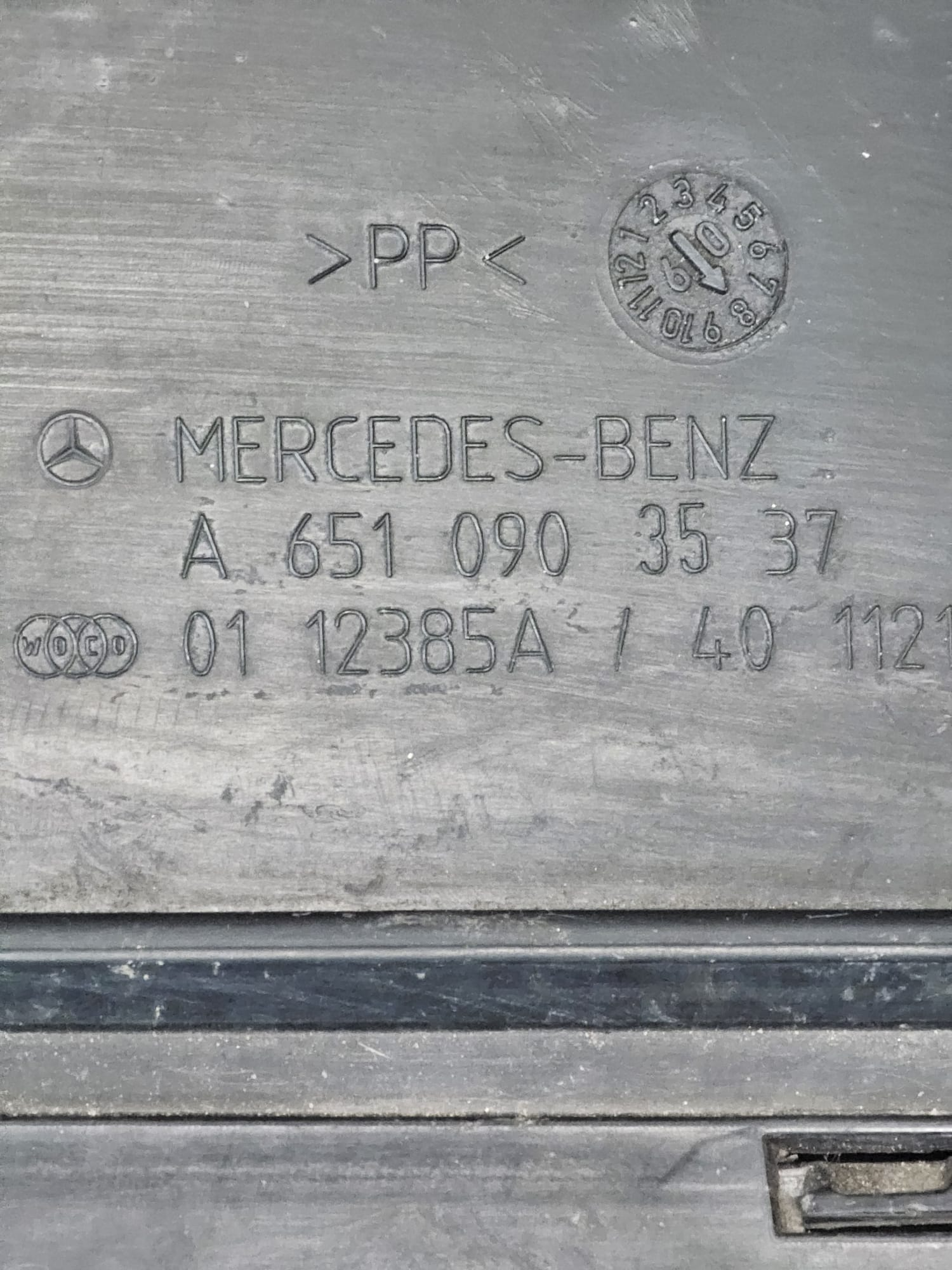 Mercedes GLK X204 2.2 Tubo de aspiração de ar de bacalhau diesel: A6510903537 (2008-2015)
