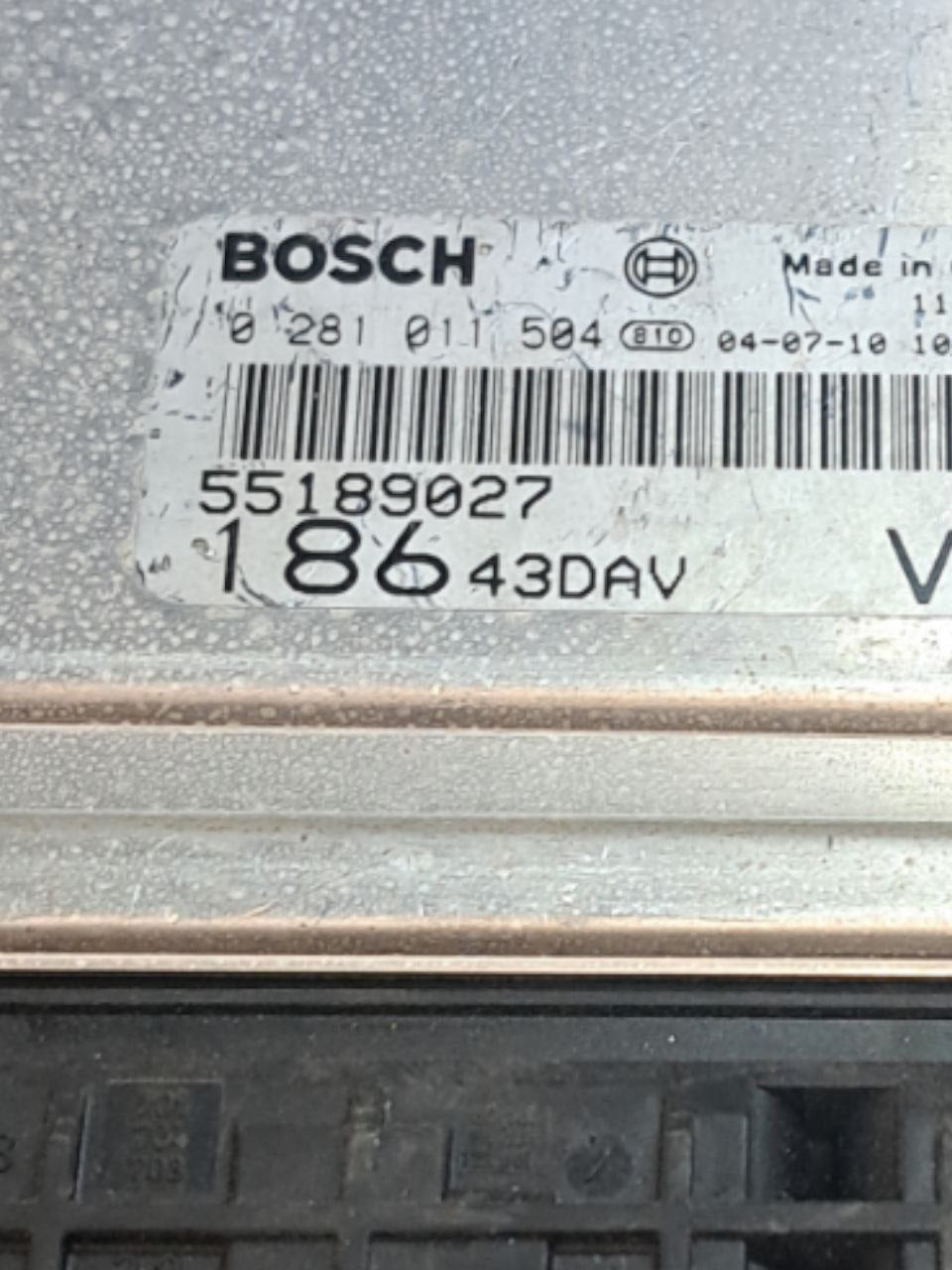 Centralina Ecu Motore Fiat Multipla 1.9 Diesel (1998-2003) COD:55189027 - F&P CRASH SRLS - Ricambi Usati