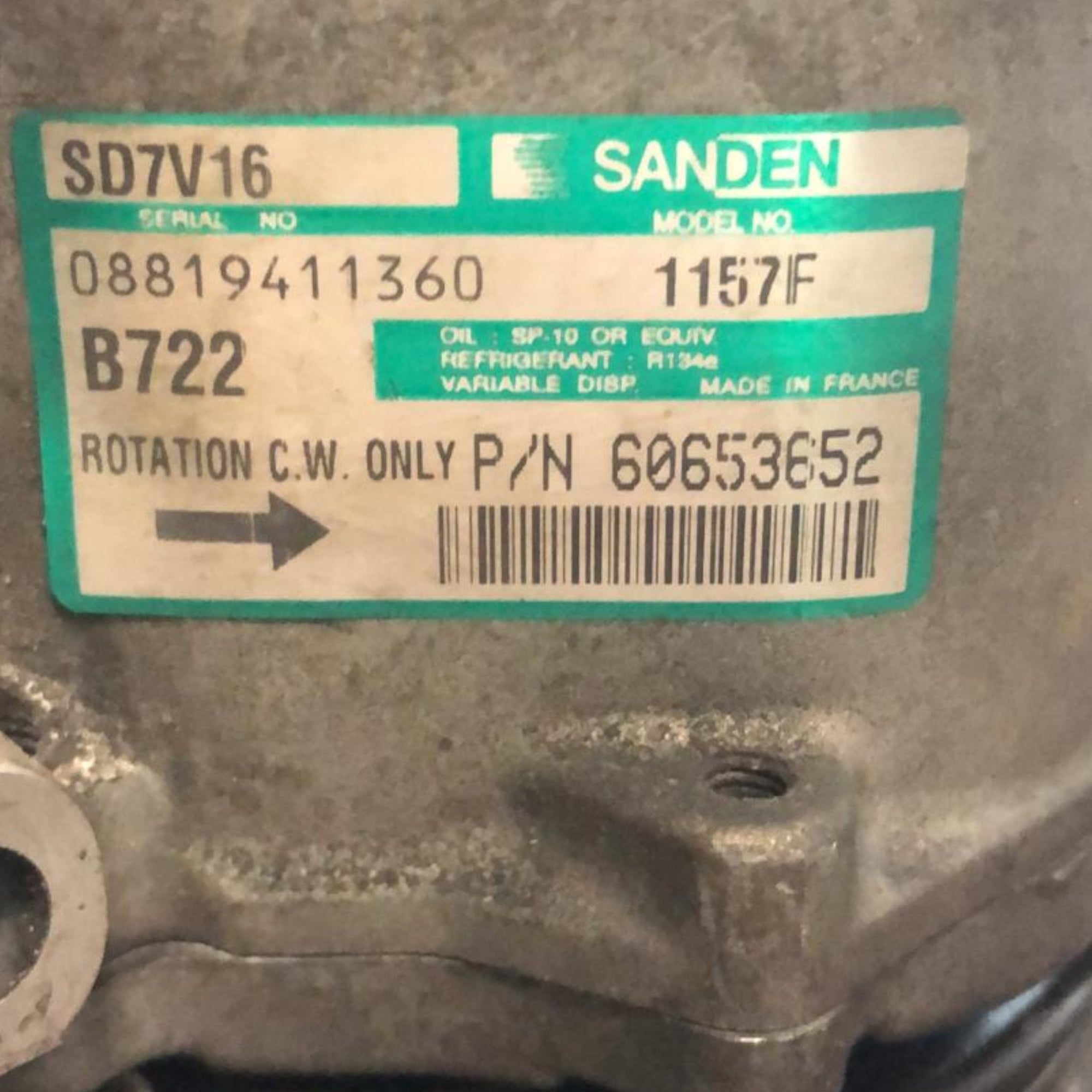 Compressore Aria Condizionata Alfa Romeo 159 1.9 Diesel (2005 > 2011) cod:60653652 - F&P CRASH SRLS - Ricambi Usati
