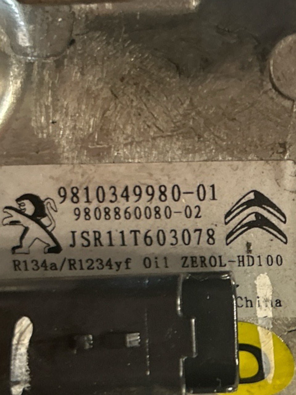 Compressore Aria Condizionata Citroen C3 III 1.2 Benzina (2016 > 2023) cod.9810349980 - F&P CRASH SRLS - Ricambi Usati