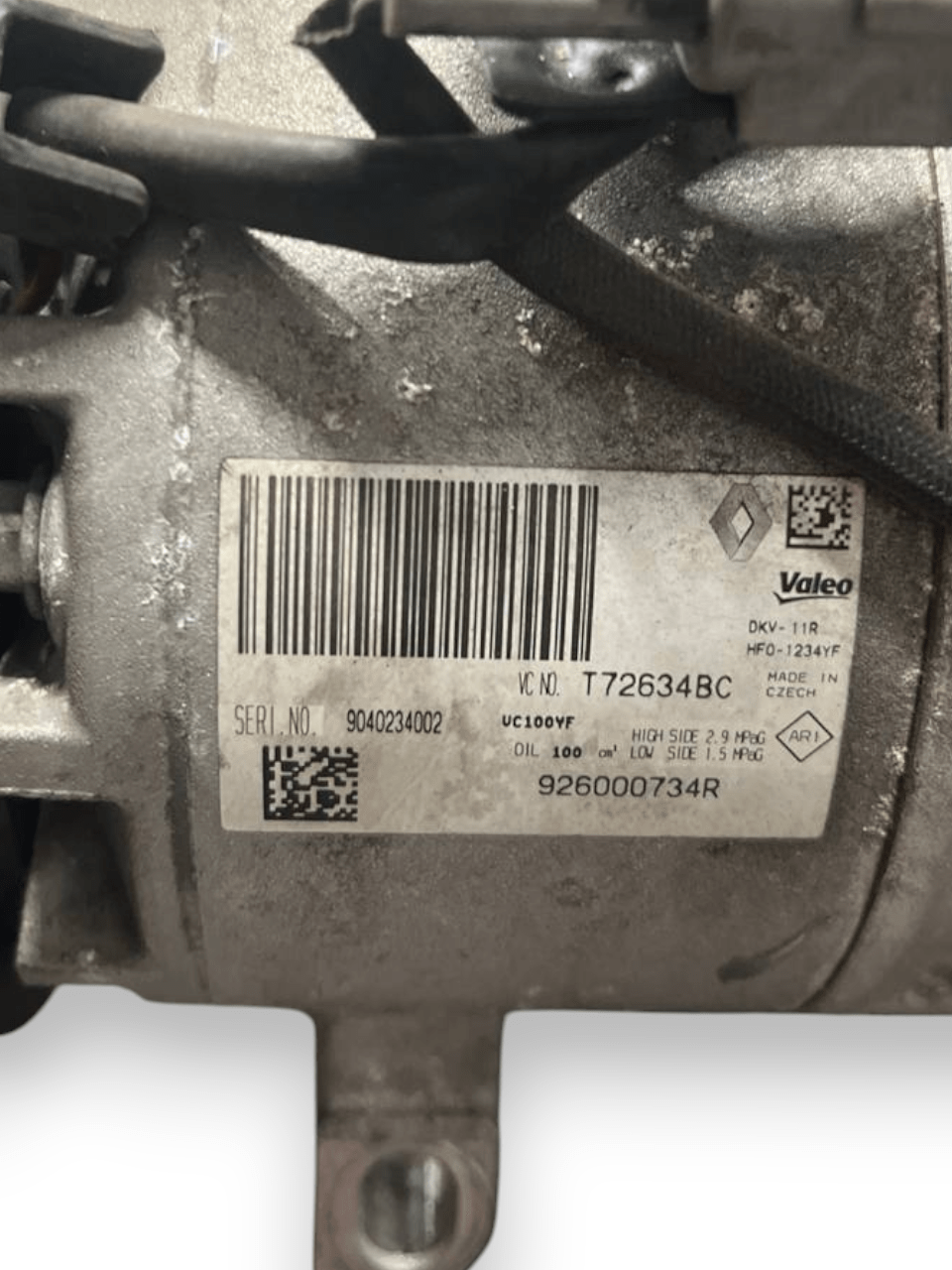 Compressore Aria Condizionata Renault Clio IV 0.9 Benzina (2012 al 2021) cod: 926000734R - F&P CRASH SRLS - Ricambi Usati