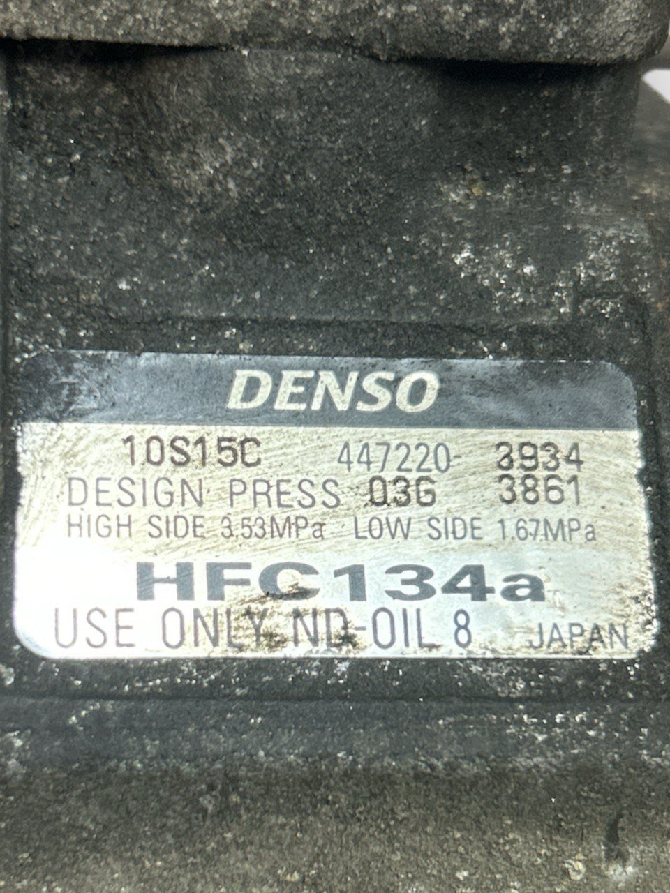 Compressore Aria Condizionata Toyota Rav IV 2.0 Benzina (2000 > 2006) cod . 447220-3934 - F&P CRASH SRLS - Ricambi Usati