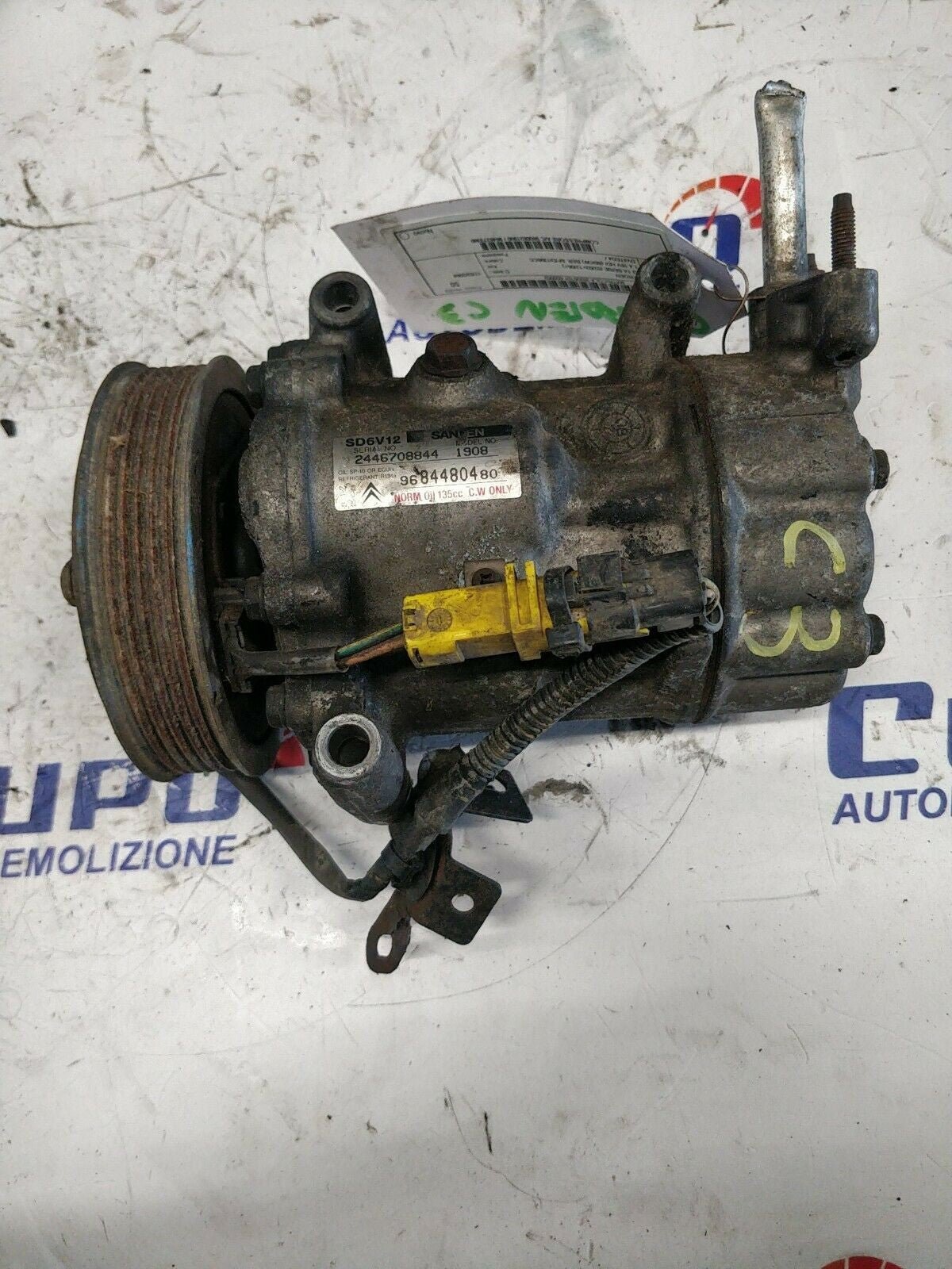 Compressore Climatizzatore Clima A/C Citroen C2- C3 9684480480 - F&amp;P CRASH SRLS - Ricambi Usati