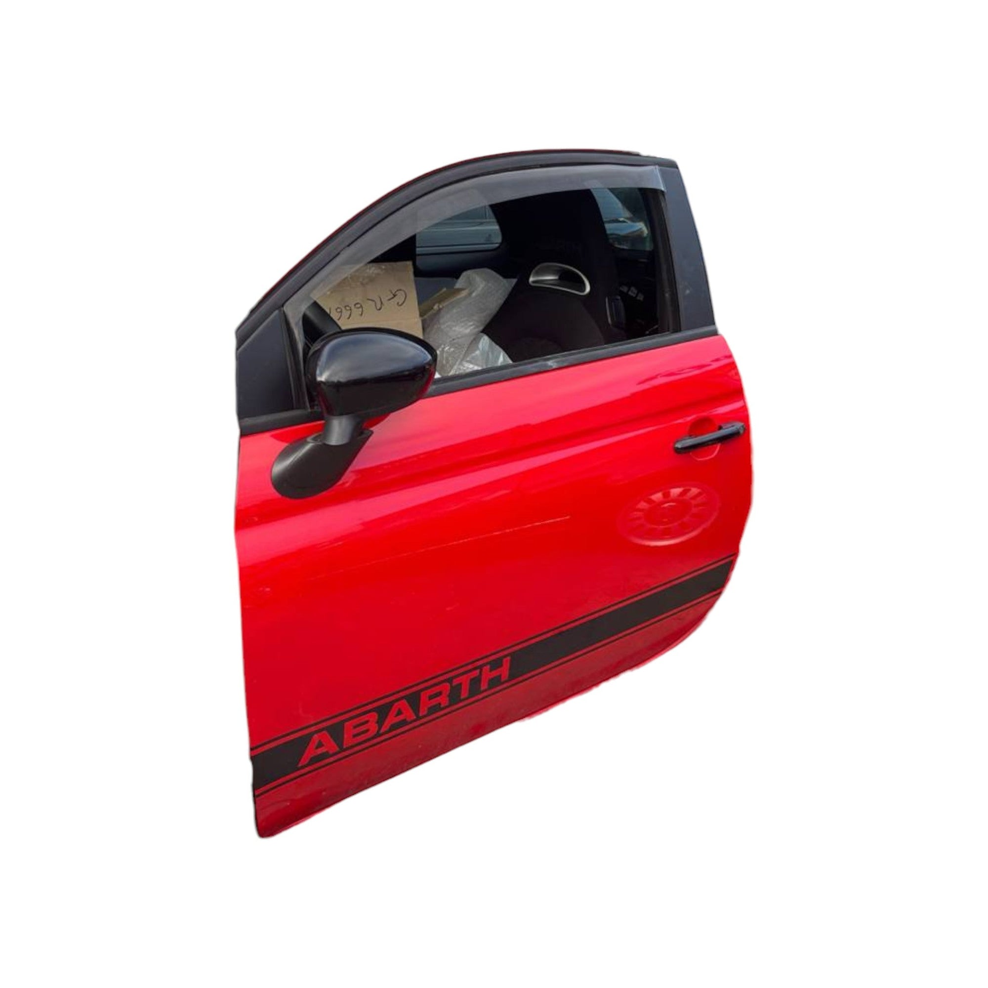 Porta / portiera / sportello anteriore sinistro rosso Fiat 500 (2007 - 2014) - F&P CRASH SRLS - Ricambi Usati