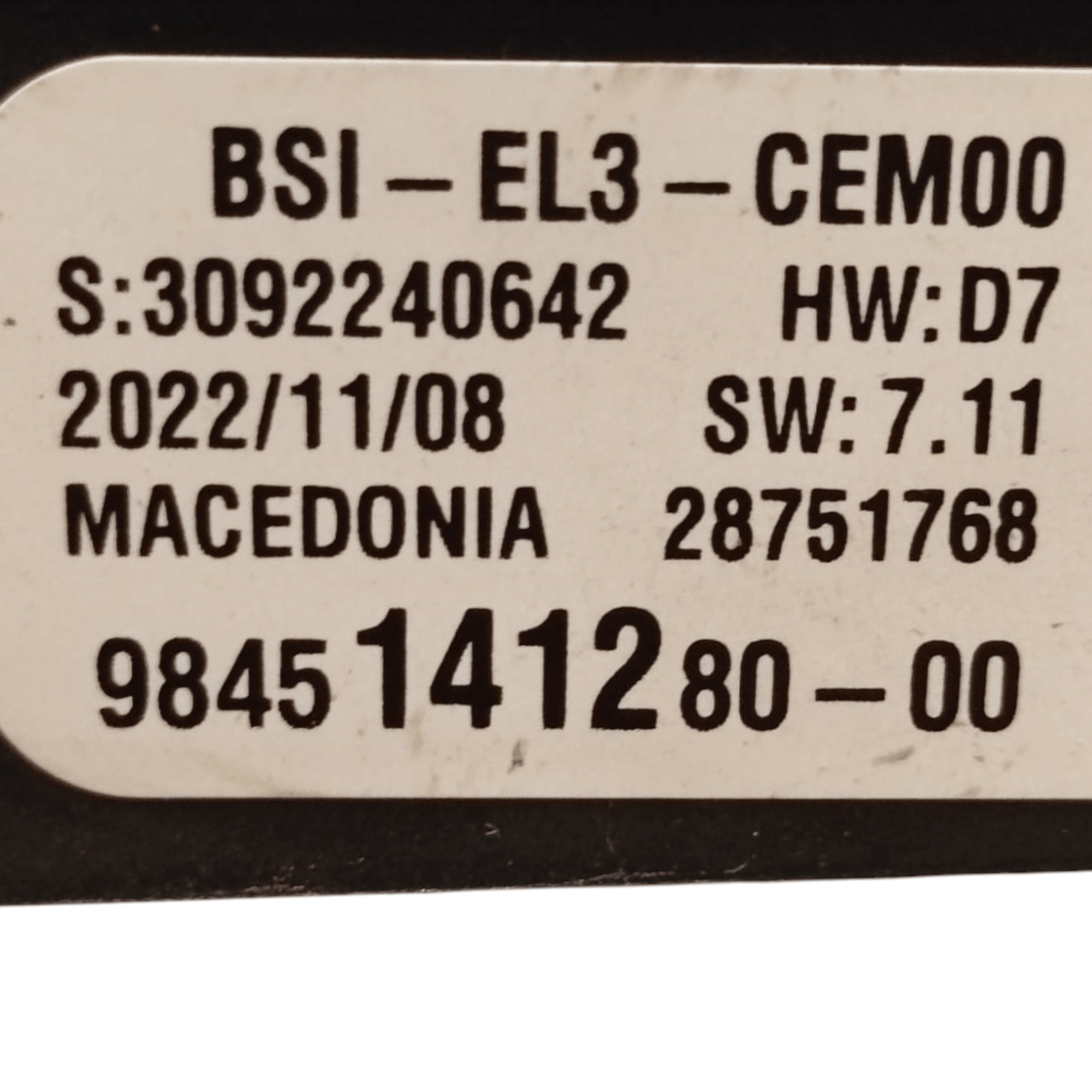 Scatola Fusibili Mini Countryman R60 1.6 Diesel COD: 984514128000 (2010 - 2016) - F&P CRASH SRLS - Ricambi Usati