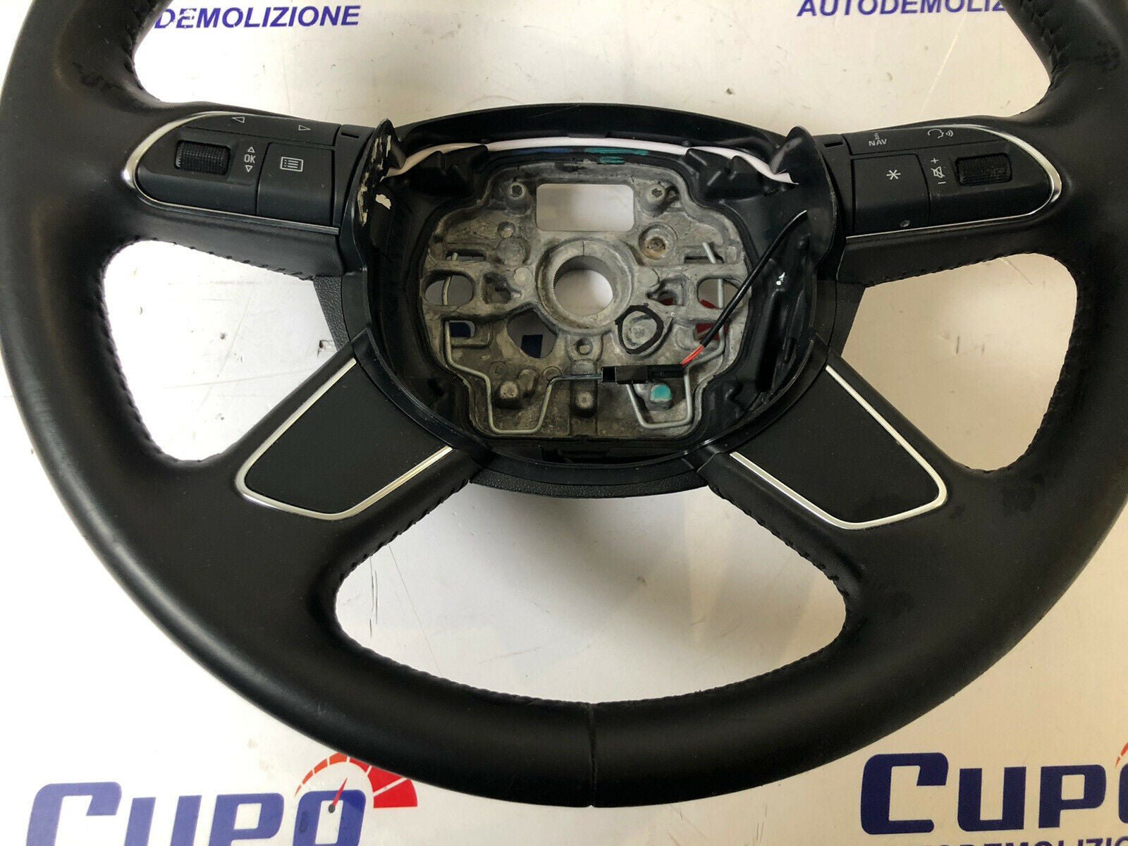 Volante Sterzo Pelle Multifunzione A6 2011 - 2018 Comandi 4 Razze 6110346 6166763 - F&P CRASH SRLS - Ricambi Usati
