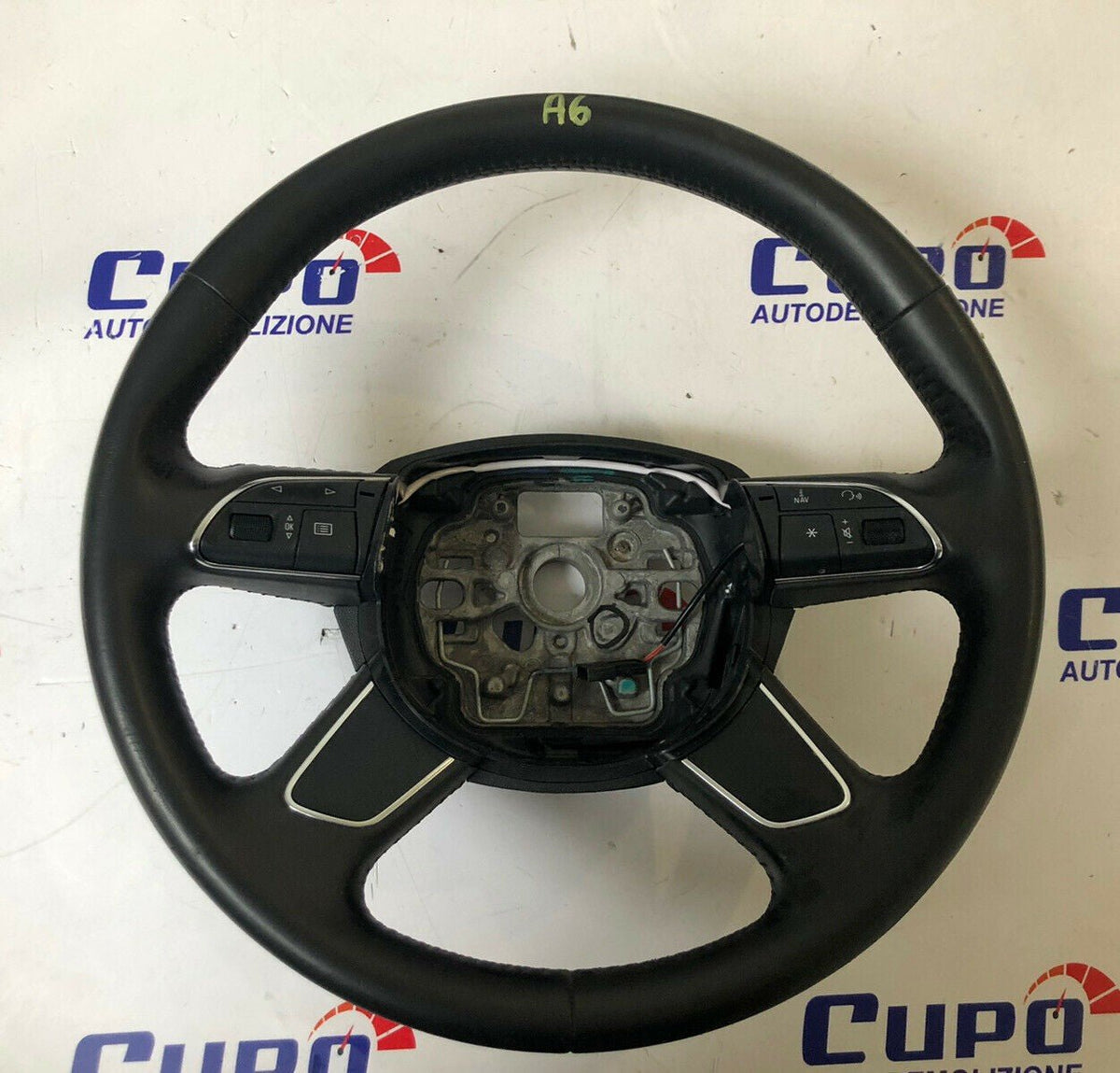 Volante Sterzo Pelle Multifunzione A6 2011 - 2018 Comandi 4 Razze 6110346 6166763 - F&amp;P CRASH SRLS - Ricambi Usati